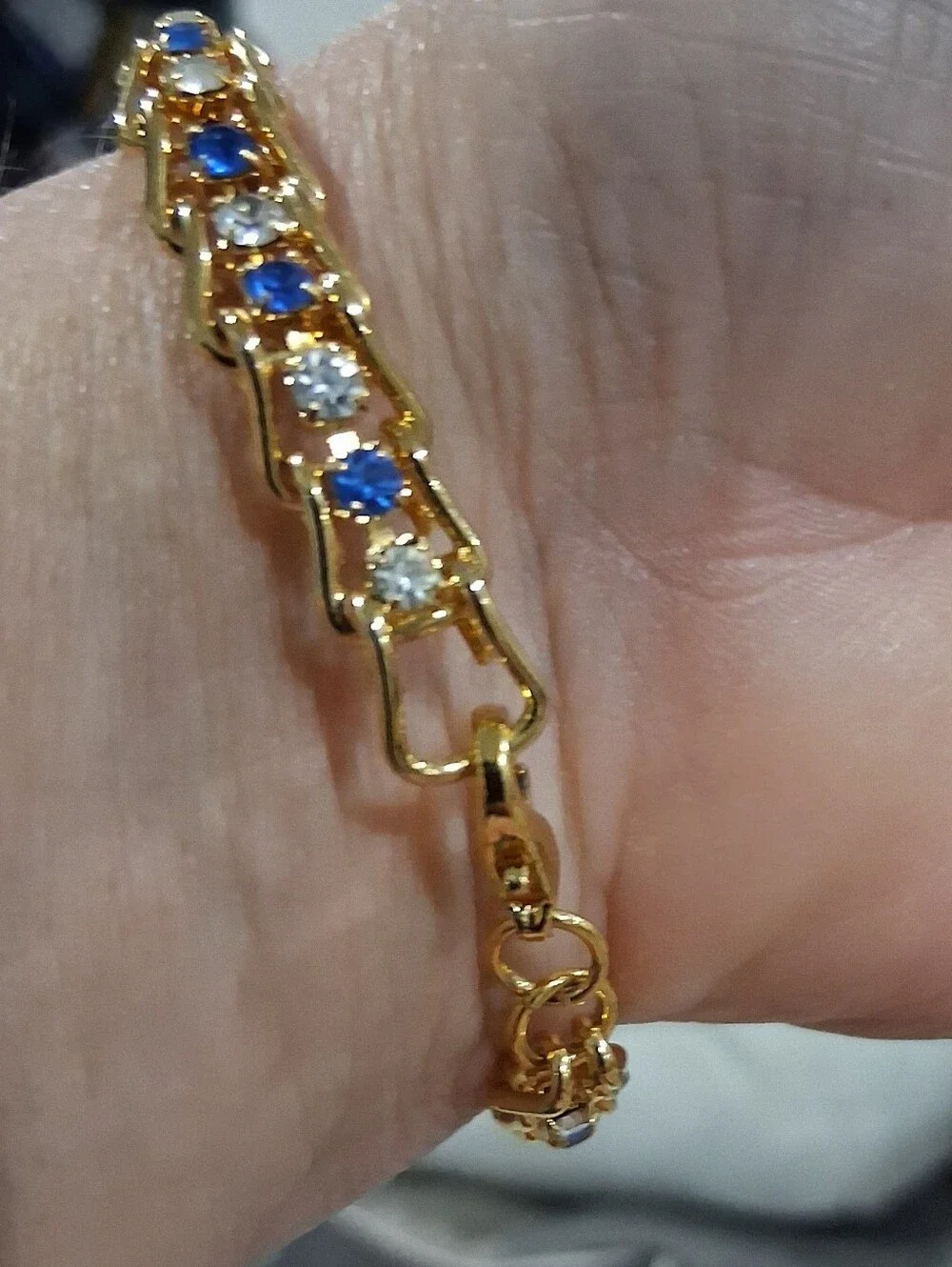 Gold Plated CZ Tennis Bracelet 7.5